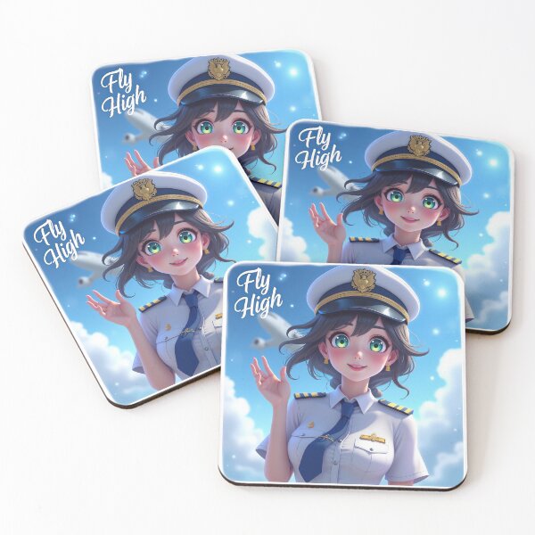 Item preview, Anime Pilot Girl Fly High designed and sold by duke818.