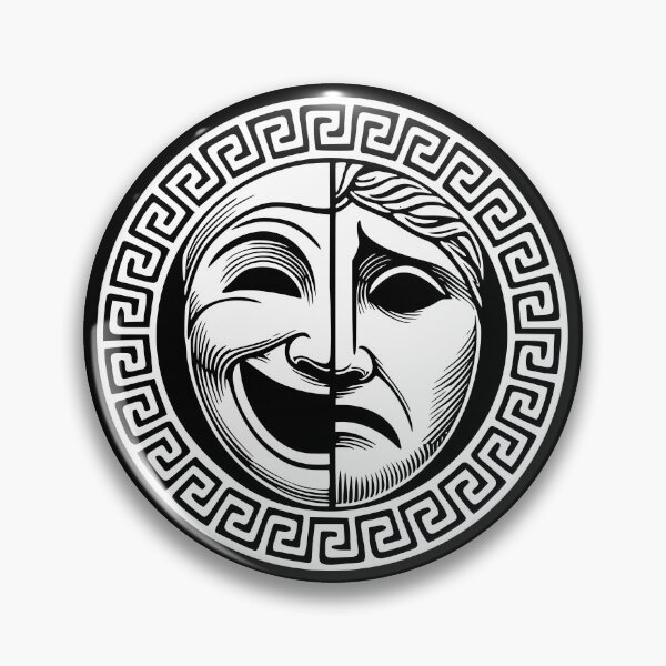 Artikelvorschau, Antike griechische Dramatheatermasken entworfen und verkauft von Happy Puppy Print On Demand.