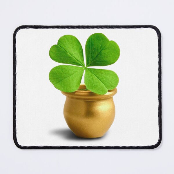 Item preview, Lucky Charm: Golden Pot with Four-Leaf Clover St. Patrick's Day designed and sold by Doug0276.