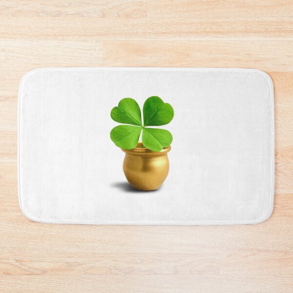 Item preview, Lucky Charm: Golden Pot with Four-Leaf Clover St. Patrick's Day designed and sold by Doug0276.