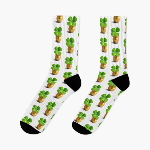 Item preview, Lucky Charm: Golden Pot with Four-Leaf Clover St. Patrick's Day designed and sold by Doug0276.