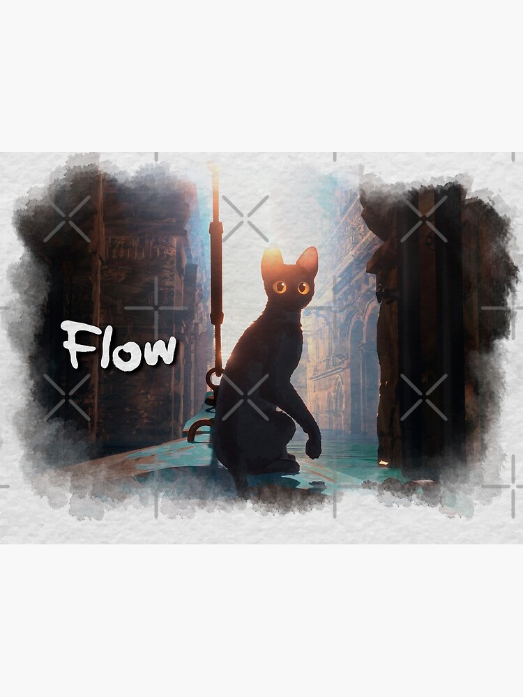 Thumbnail 2 of 2, Postcard, Flow movie Cat designed and sold by quellira254172.