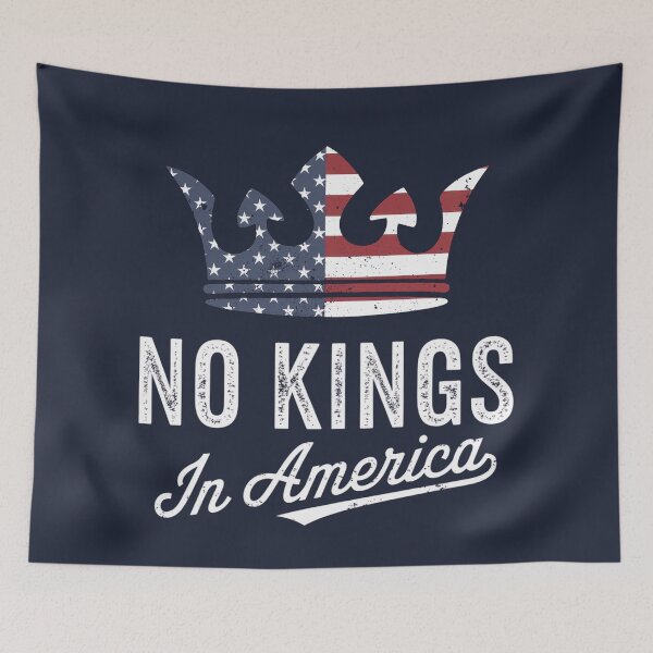 Item preview, No Kings In America  Anti - Elon Musk Anti - Donald Trump Distressed designed and sold by Anniko Art Studio.