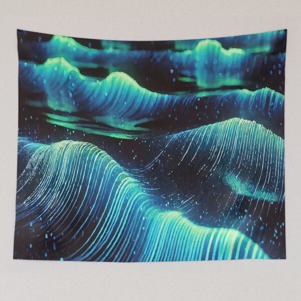 Item preview, Bioluminescent Symphony: The Music of the Ocean designed and sold by AbstractAnom.