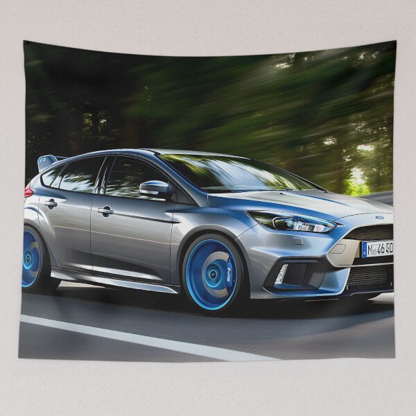 Item preview, Gunmetal Grey Ford Focus RS Poster – Stealth and Performance Combined II designed and sold by AutoPopStudio.