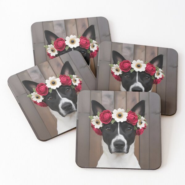 Item preview, Beautiful Dog with flowers, funny dog meme, funny dog with flowers designed and sold by Cuteanimalgifts.
