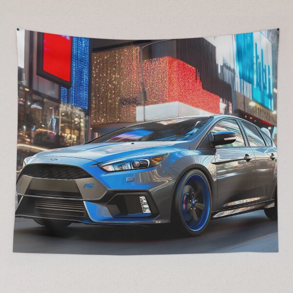 Item preview, Gunmetal Grey Ford Focus RS Poster – Stealth and Performance Combined III designed and sold by AutoPopStudio.