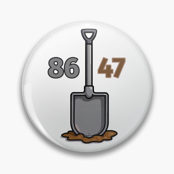 Item preview, 86 Get rid of 47 - between a shovel standing in a brown mass designed and sold by GuerillaDesign.