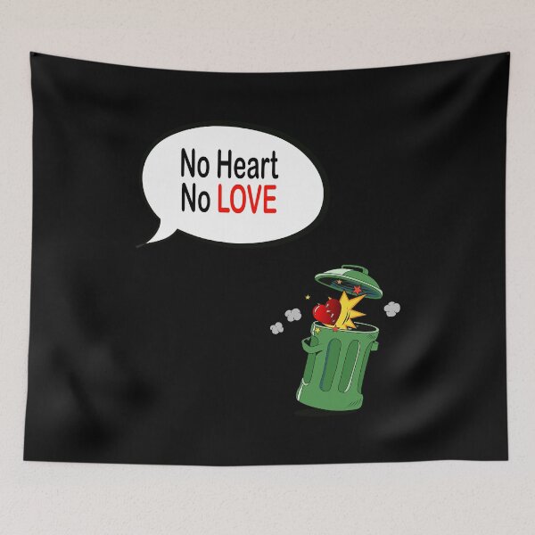 Item preview, No Heart No Love – Comic-Style Broken Heart Trash Can Design designed and sold by MONTRIS.