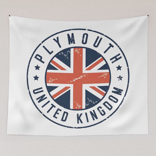 Item preview, Plymouth United Kingdom Vintage Travel Emblem designed and sold by jeshands.