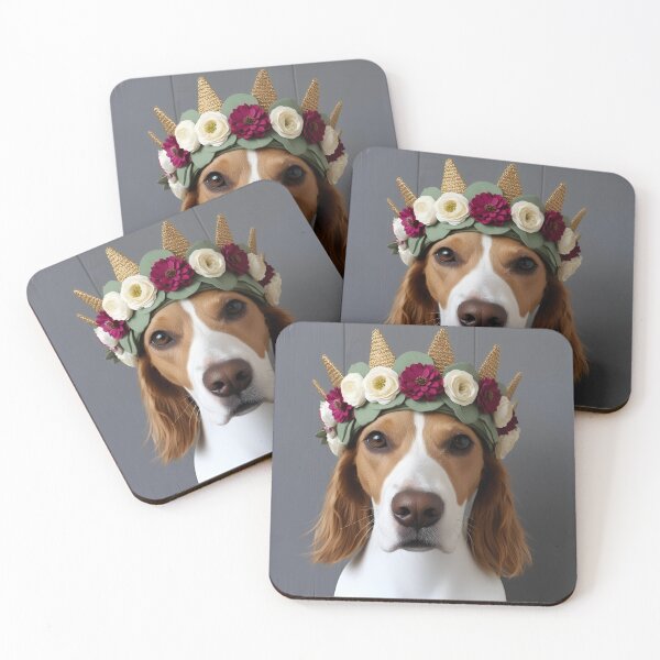 Item preview, Beautiful Dog with flowers, funny dog meme, funny dog with flowers designed and sold by Cuteanimalgifts.