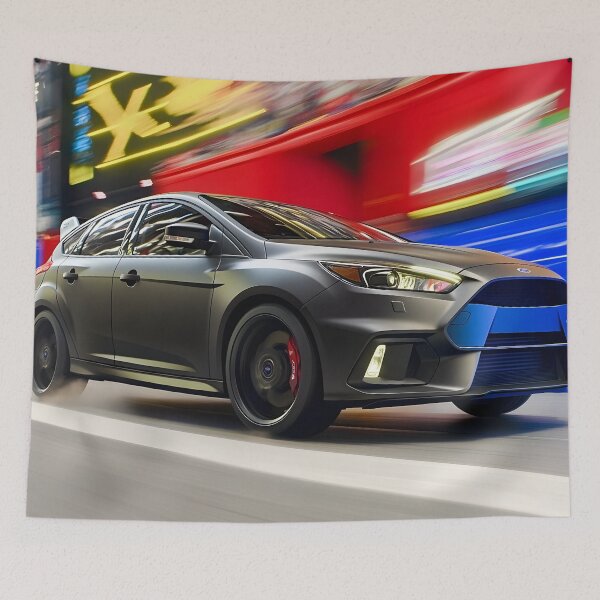 Item preview, Black Ford Focus RS Poster – The Ultimate Stealth Machine designed and sold by AutoPopStudio.