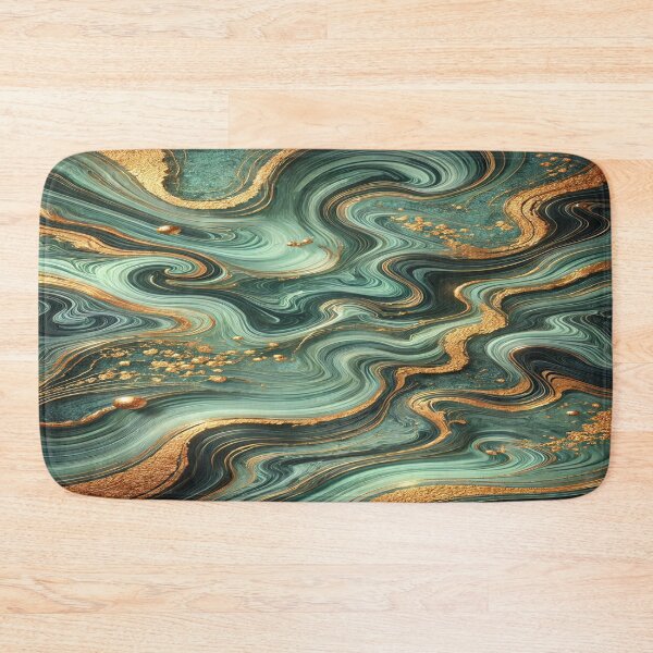 Item preview, Home Decor Abstract Sea Green & Gold designed and sold by M&M Lifestyle Hub.