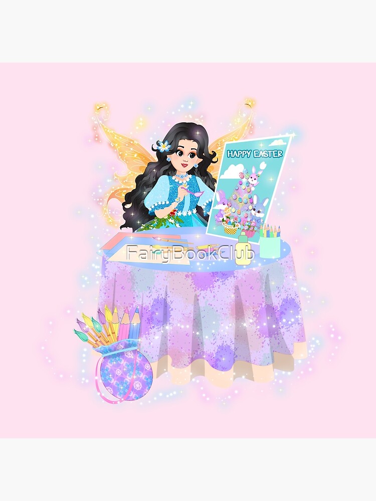 Thumbnail 4 of 4, Pillow, Hallie's Magical Easter Poster designed and sold by FairyBookClub.
