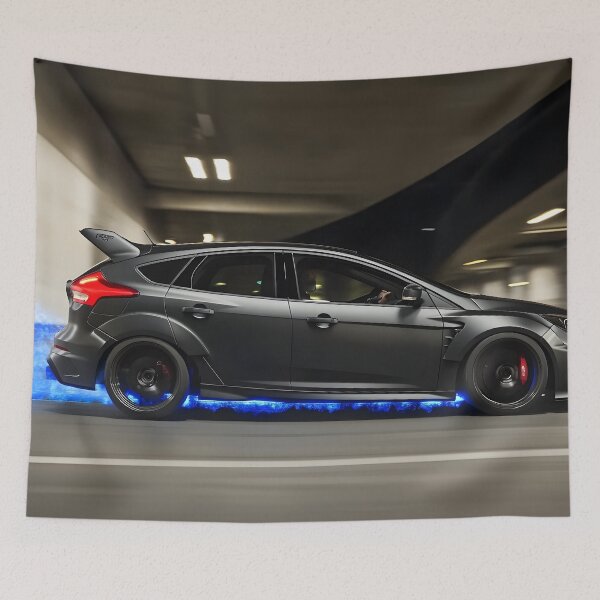 Item preview, Black Ford Focus RS Poster – The Ultimate Stealth Machine II designed and sold by AutoPopStudio.