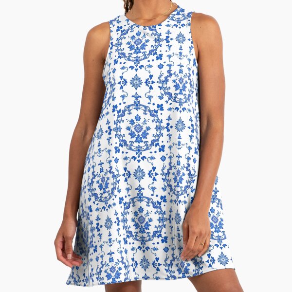 flattering navy blue dress The Seersucker Mini Wrap Dress