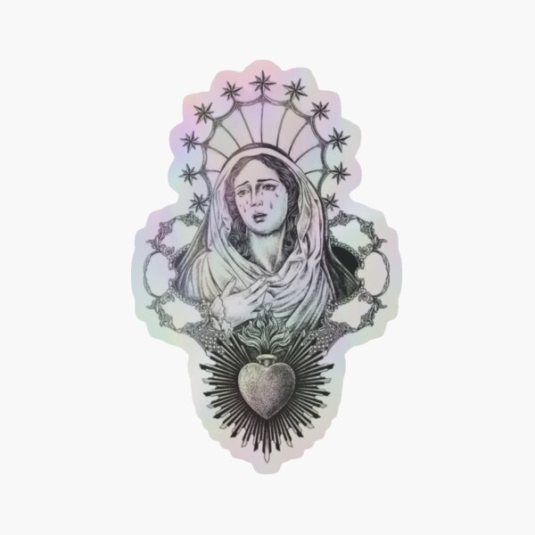 weeping Mary Holographic Sticker