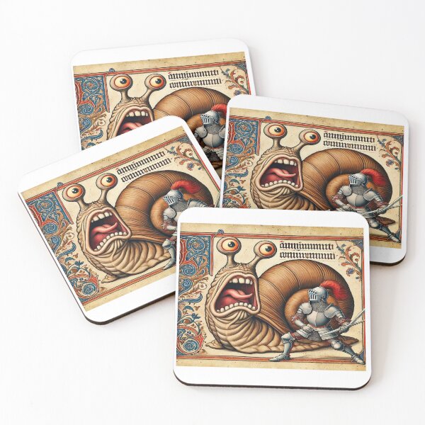 Item preview, Weird Medieval Art: The Knight and the Monstrous Snail designed and sold by Design by Anthony .