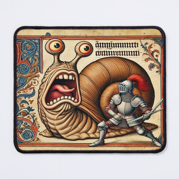 Item preview, Weird Medieval Art: The Knight and the Monstrous Snail designed and sold by Design by Anthony .
