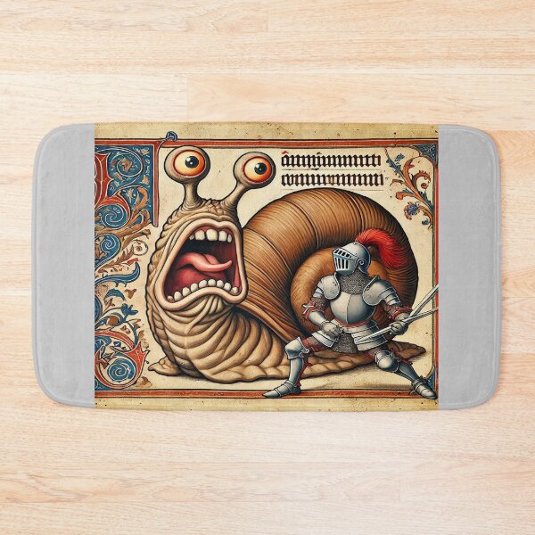 Item preview, Weird Medieval Art: The Knight and the Monstrous Snail designed and sold by Design by Anthony .