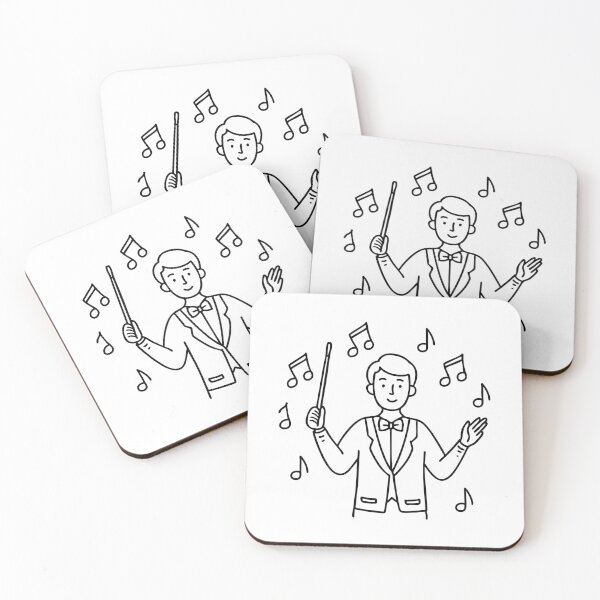 Item preview, A male conductor giving instructions with a baton to an orchestra designed and sold by rasagamastore.