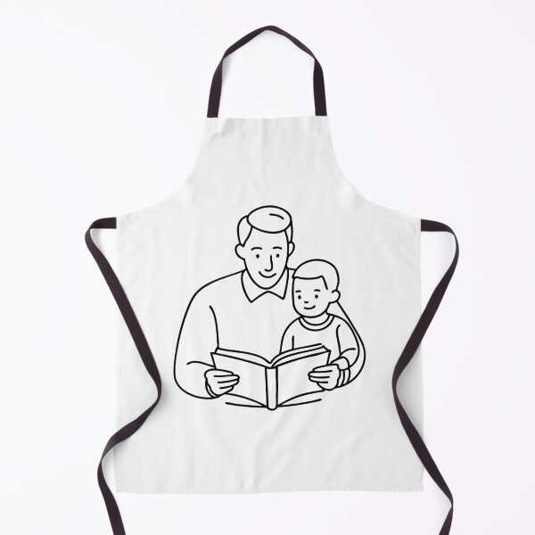 Item preview, A father reading a storybook, and his child showing interest designed and sold by rasagamastore.