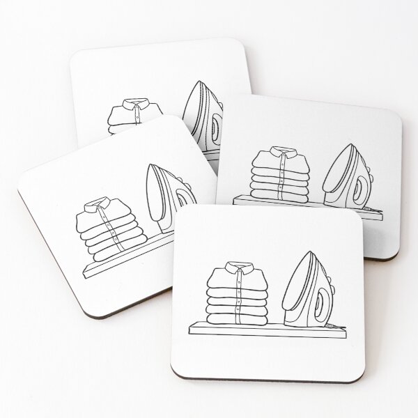Item preview, A folded shirt on an ironing board, with an iron placed beside it designed and sold by rasagamastore.