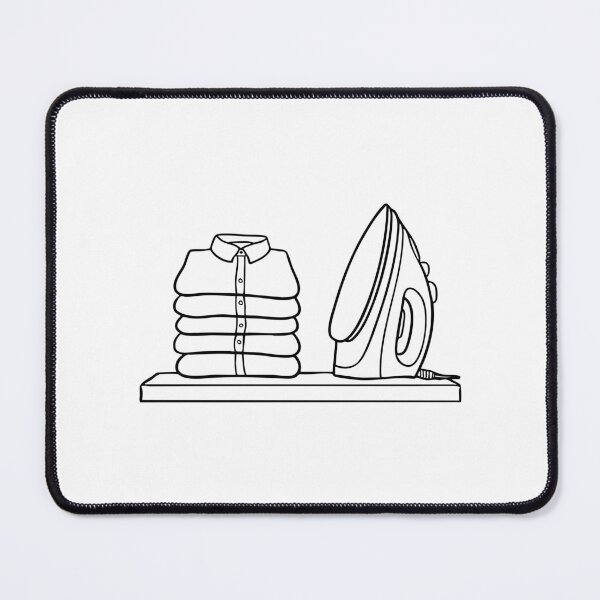 Item preview, A folded shirt on an ironing board, with an iron placed beside it designed and sold by rasagamastore.