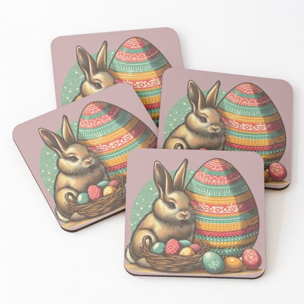 Item preview, Cute Easter Bunny Holding Colorful Eggs – Adorable Spring Holiday Gift designed and sold by Designflex90.