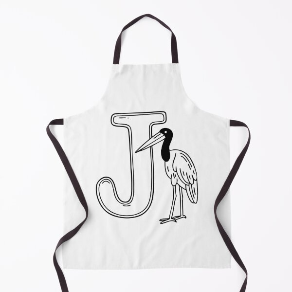 Item preview, An illustration of Jabiru with letter J beside it designed and sold by rasagamastore.