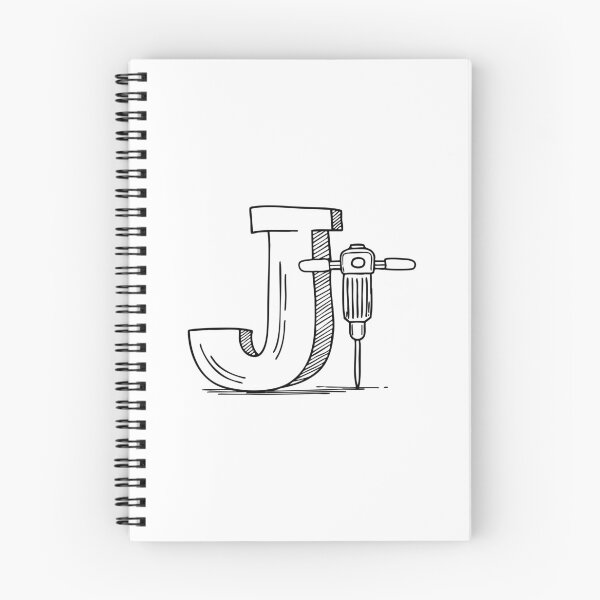 Item preview, An illustration of Jackhammer with letter J beside it designed and sold by rasagamastore.