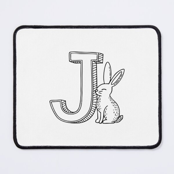 Item preview, An illustration of Jackrabbit with letter J beside it designed and sold by rasagamastore.