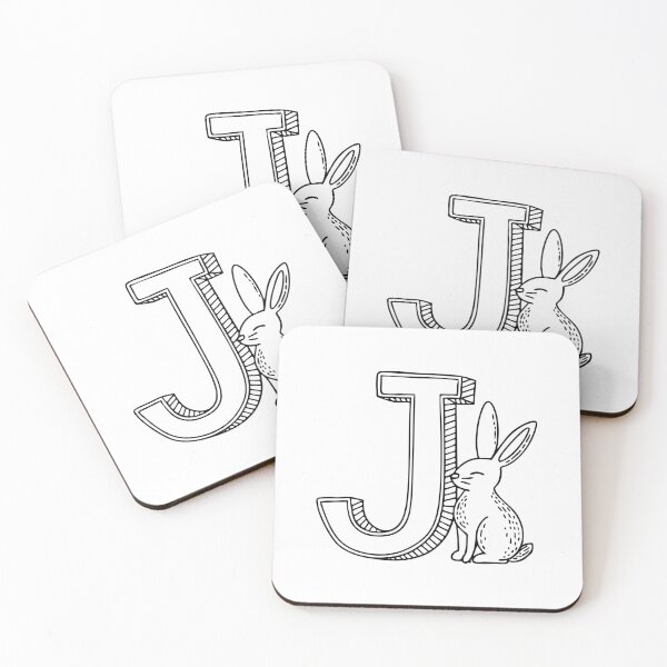 Item preview, An illustration of Jackrabbit with letter J beside it designed and sold by rasagamastore.