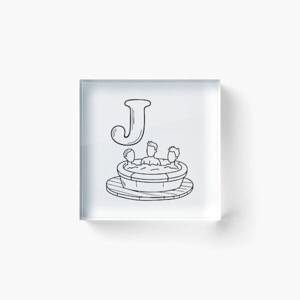 Item preview, An illustration of Jacuzzi with letter J beside it designed and sold by rasagamastore.