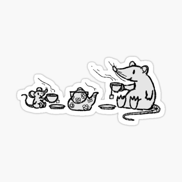 Item preview, Mouse and Rat have a grand tea party designed and sold by JustABirb.
