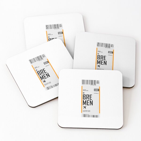 Artikelvorschau, Bremen Bordkarte Deutschland Reiseticket Sticker entworfen und verkauft von TulipaGraphics.