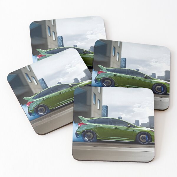 Item preview, Green Ford Focus RS Poster – Bold, Bright, and Built for Performance designed and sold by AutoPopStudio.