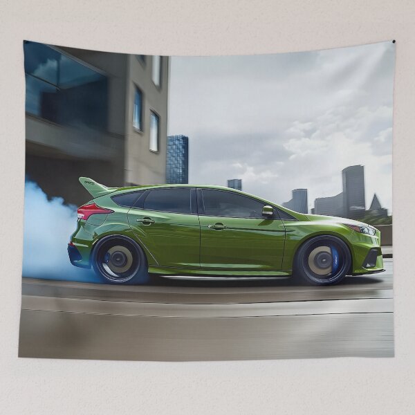 Item preview, Green Ford Focus RS Poster – Bold, Bright, and Built for Performance designed and sold by AutoPopStudio.