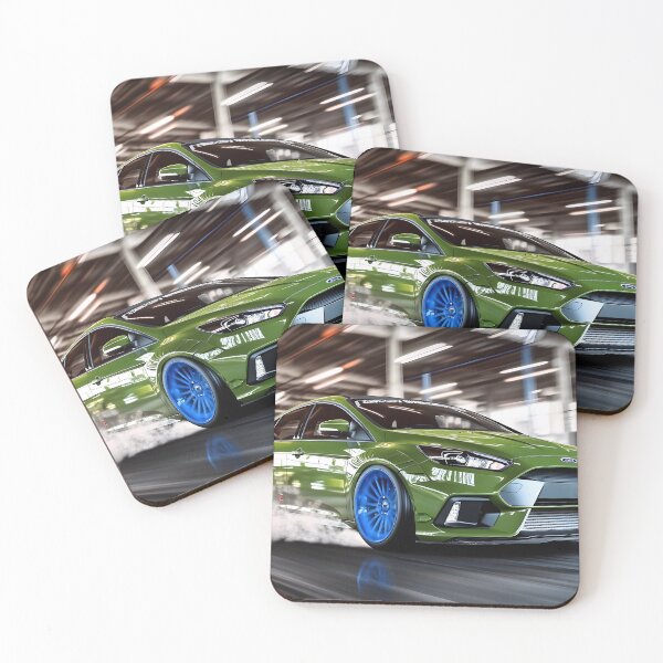 Item preview, Green Ford Focus RS Poster – Bold, Bright, and Built for Performance III designed and sold by AutoPopStudio.