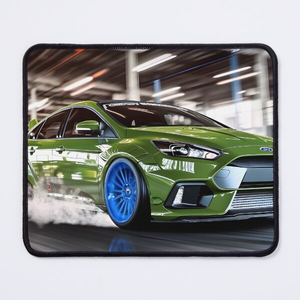 Item preview, Green Ford Focus RS Poster – Bold, Bright, and Built for Performance III designed and sold by AutoPopStudio.