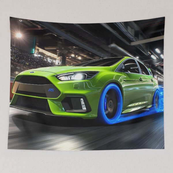 Item preview, Green Ford Focus RS Poster – Bold, Bright, and Built for Performance V designed and sold by AutoPopStudio.