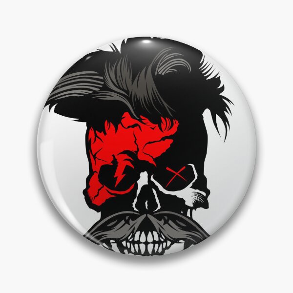 Item preview, hipster skull punk mustache skull mustached lightning designed and sold by Achille3777.