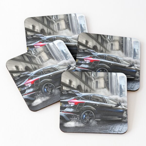 Item preview, Black Ford Focus RS Poster – The Ultimate Stealth Machine IV designed and sold by AutoPopStudio.