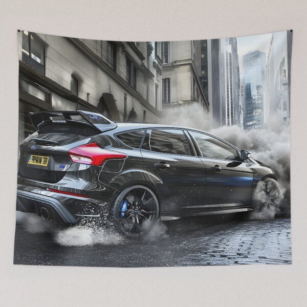 Item preview, Black Ford Focus RS Poster – The Ultimate Stealth Machine IV designed and sold by AutoPopStudio.