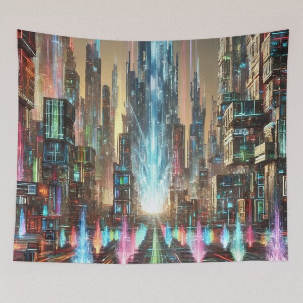 Item preview, Neon Metropolis: The City of Light designed and sold by AbstractAnom.