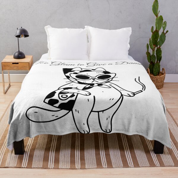 Item preview, Too Glam to Give a Damn Cat – Sassy Fashionista Cat Design designed and sold by -DEEWOLF-.