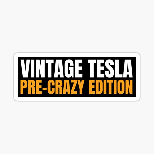 Item preview, VINTAGE TESLA - Pre-crazy Edition magnet or sticker designed and sold by PIXEL POP DESIGNS - Beyond the Norm!.