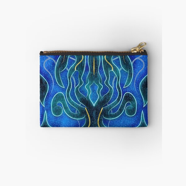 Item preview, Kelpie oceánico: abstracto orgánico azul y negro designed and sold by RML Art Studios.