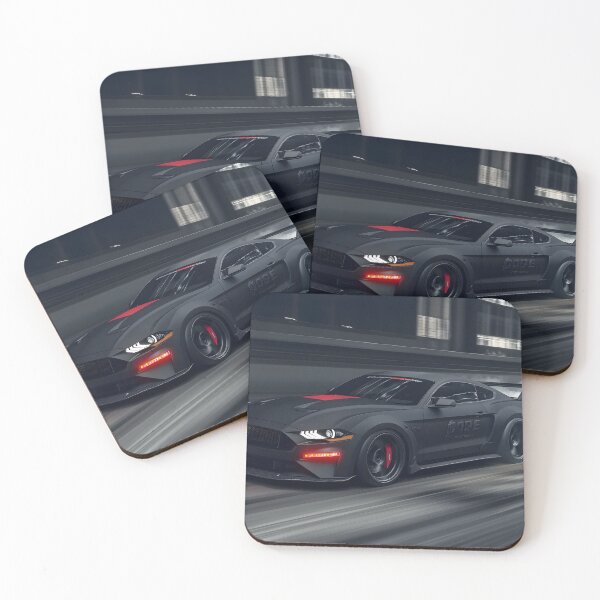 Item preview, Black Ford Mustang Dark Horse Poster – Pure Muscle, Ultimate Presence designed and sold by AutoPopStudio.