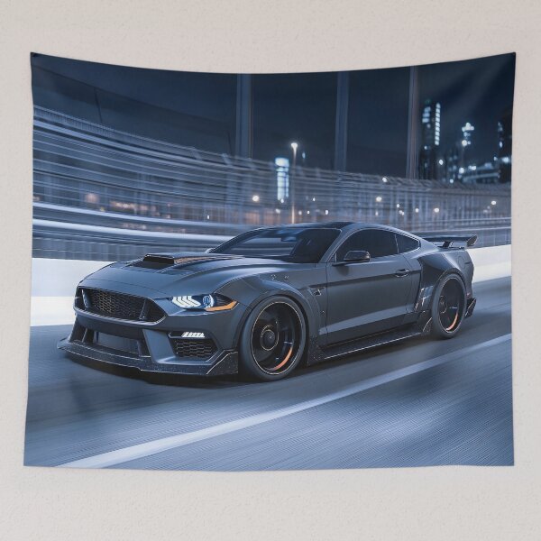 Item preview, Black Ford Mustang Dark Horse Poster – Pure Muscle, Ultimate Presence II designed and sold by AutoPopStudio.
